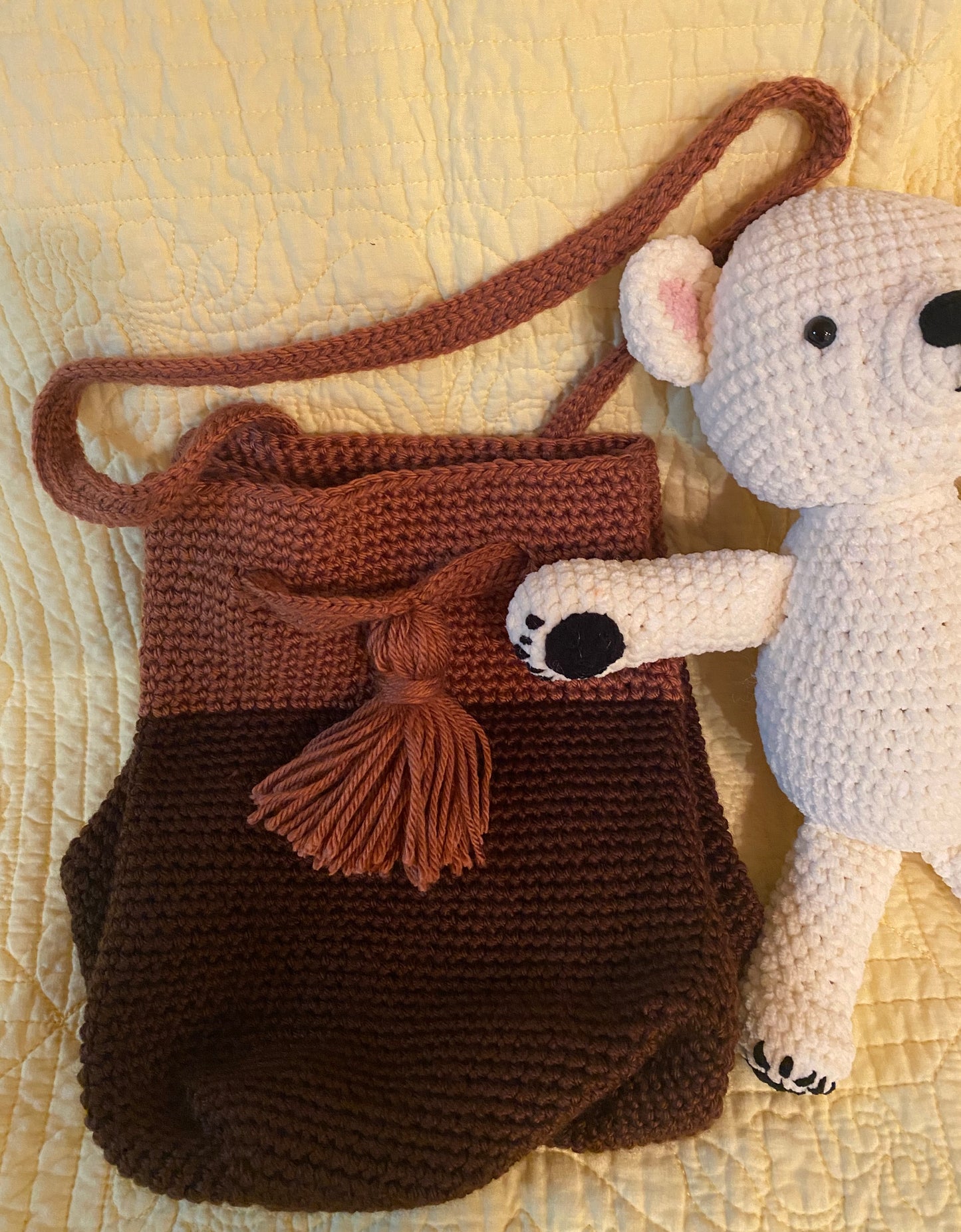 Autumn Colors Handmade Crochet Bucket Bag