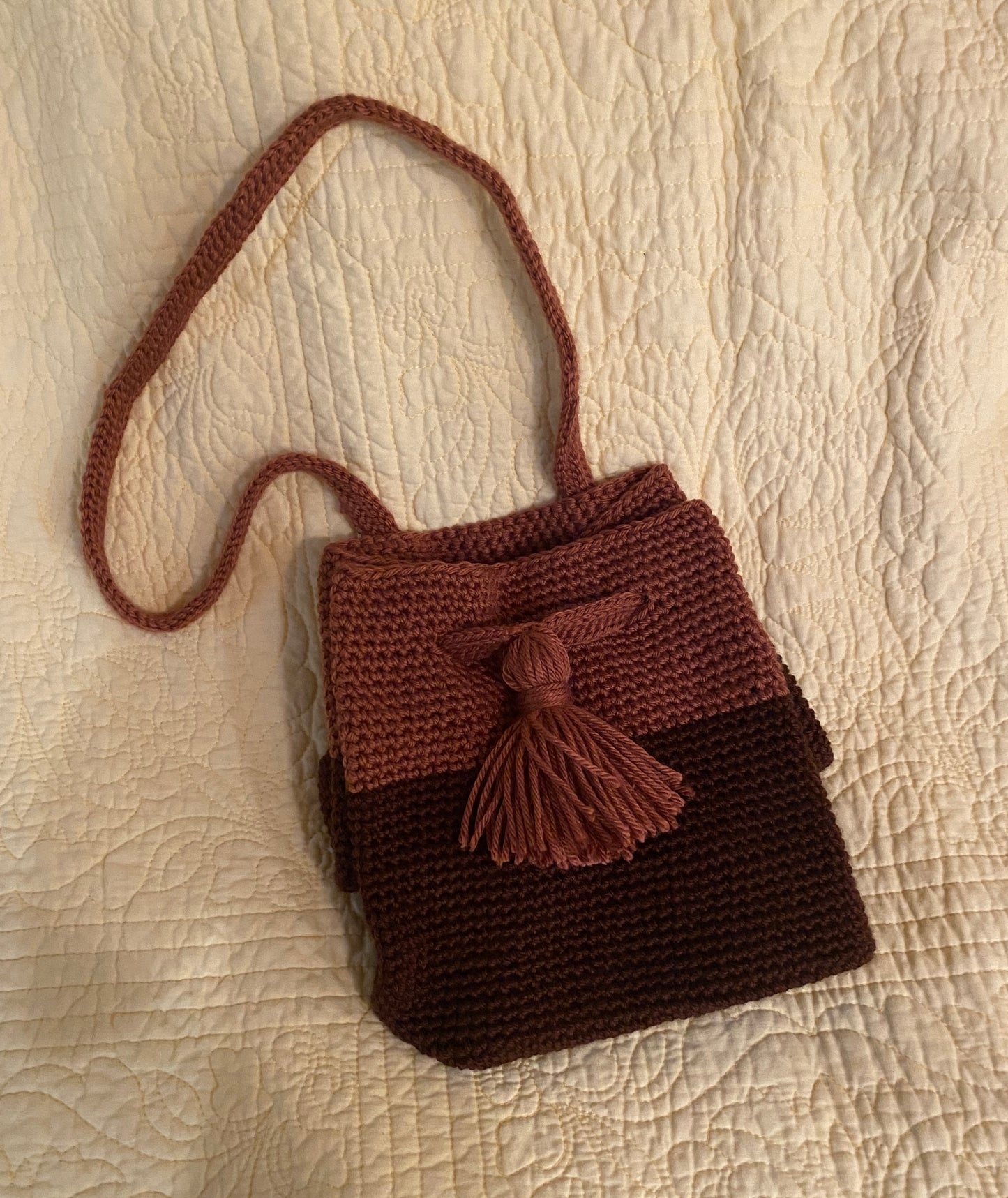 Autumn Colors Handmade Crochet Bucket Bag